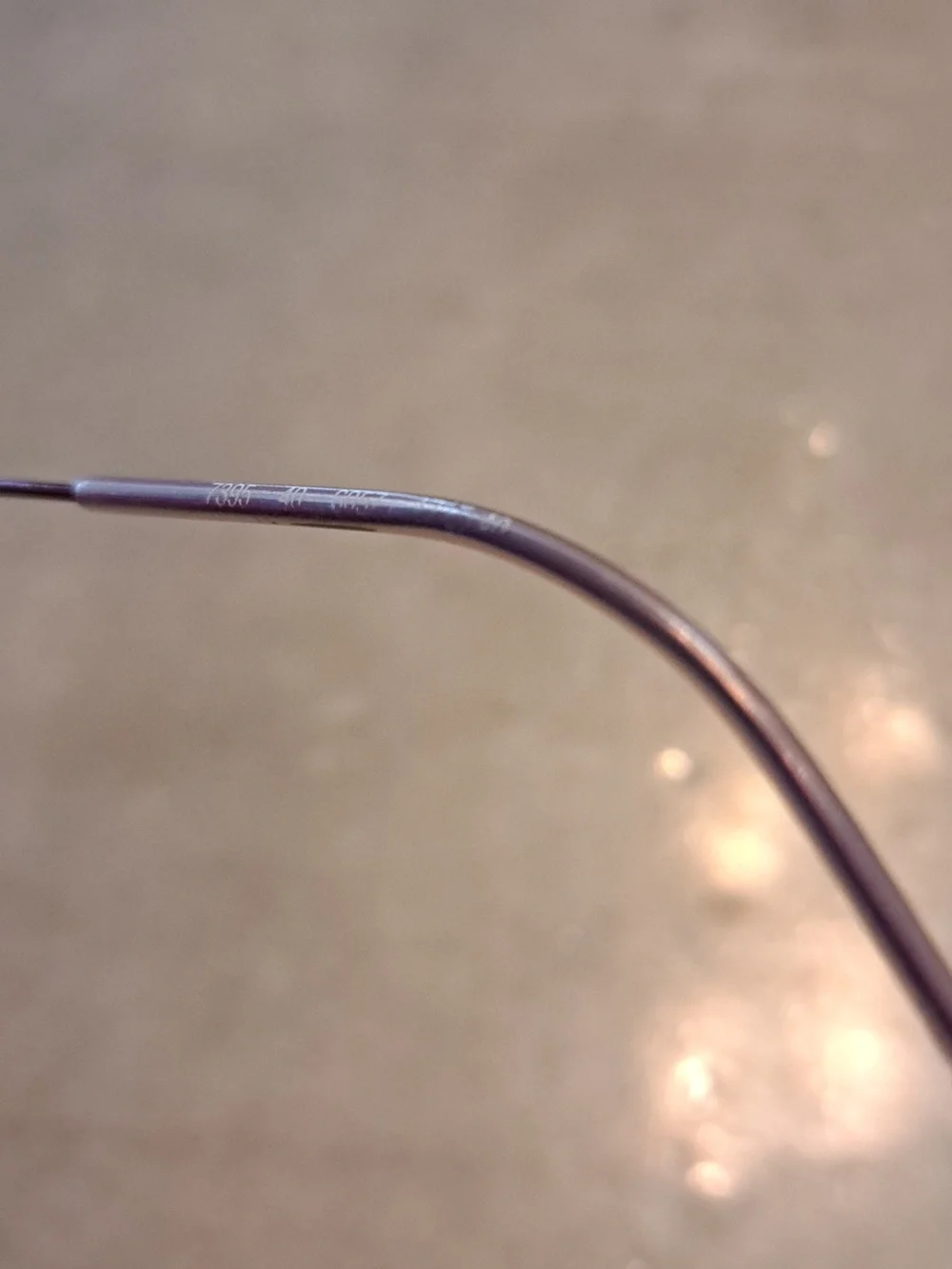 Silhouette 7395 17-49 Titanium rimless eyeglasses. Rose/gold. New Condition. - Picture 8 of 9